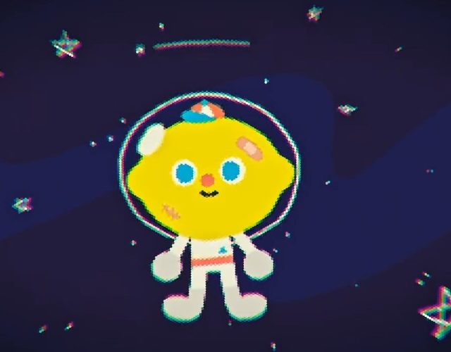 Little lemon head boy in space