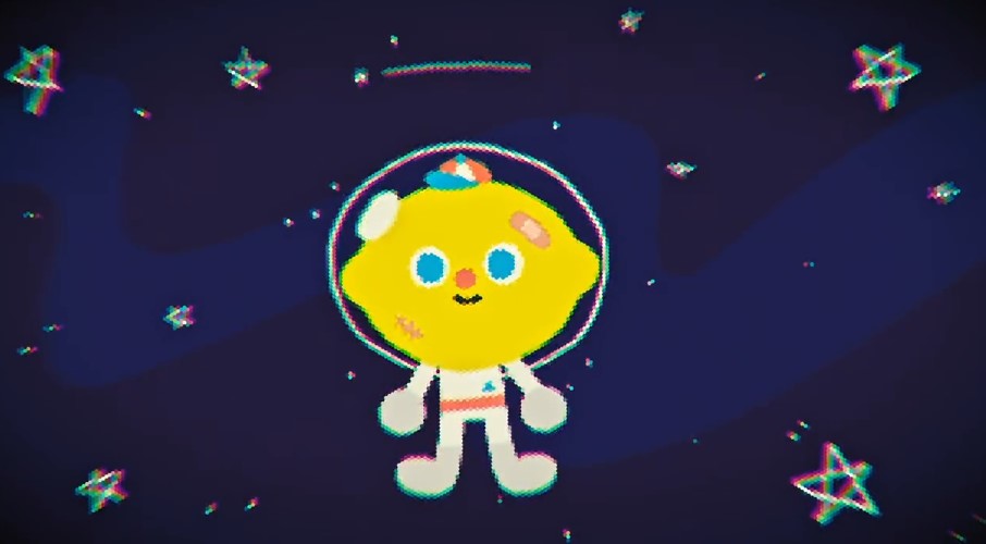 Little lemon head boy in space