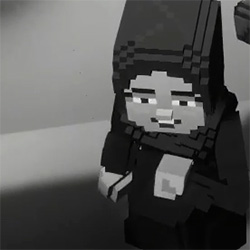 Character portrait of Ganeida, British supernatural character in The Sandbox Hellboy game, voiced by Nina Nikolic with UK accent